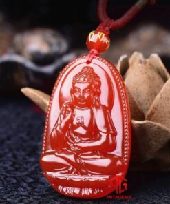 Mặt Dây Chuyền Phật A Di Đà Mã Não Đỏ