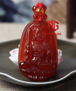 Mặt Dây Chuyền Bất Động Minh Vương Đá Mã Não Đỏ