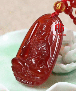 Alternative view of Mặt Dây Chuyền Bất Động Minh Vương Đá Mã Não Đỏ