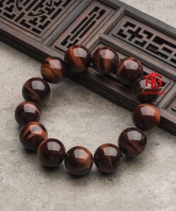 Alternative view of Vòng Đá Mắt Hổ Nâu Đỏ 14li