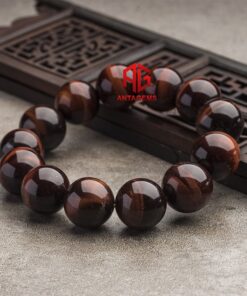 Vòng Đá Mắt Hổ Nâu Đỏ 14li