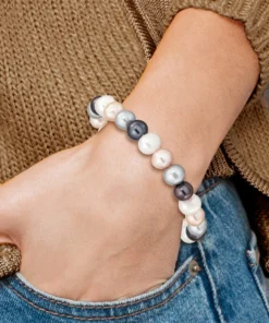 Vòng Đeo Tay Ngọc Trai Tam Tài 9mm